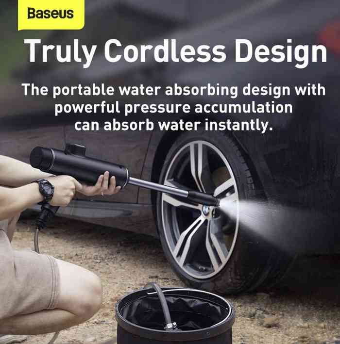 BASEUS Dual Power Portable Electric Car Wash Spray Nozzle for Cleaning Car Wash